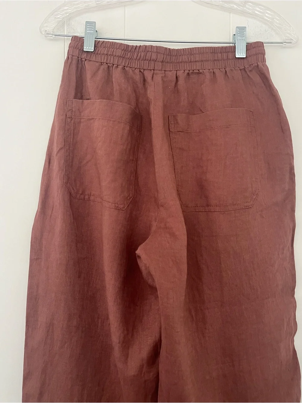 Banana Republic The Getaway Straight Leg Pull On Pant in Linen Size XS